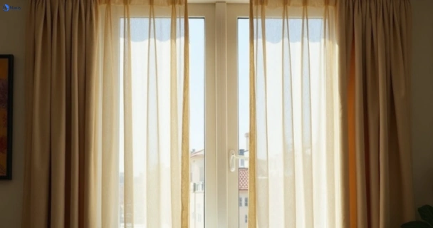 Dull dusty drapes in manly-nsw before professional cleaning